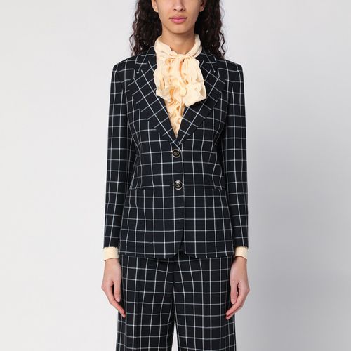 Ivory single-breasted chequered jacket - Valentino - Modalova