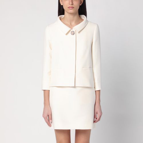 Ivory jacket with jewelled button - Valentino - Modalova