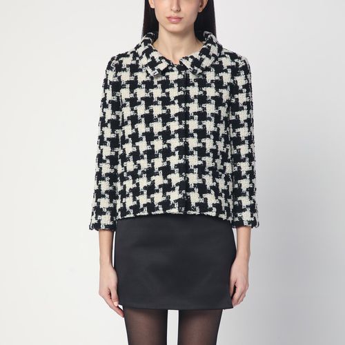 Ivory/black macro houndstooth jacket - Valentino - Modalova