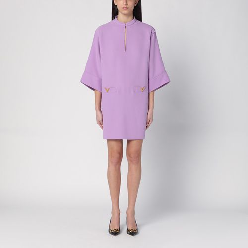 Lilac silk mini dress - Valentino - Modalova