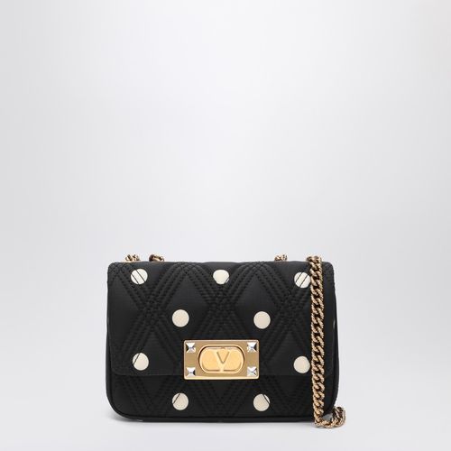 Borsa Quiltie 67 nera a pois avorio - Valentino Garavani - Modalova