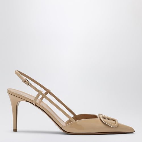 Slingback Vlogo in pelle color sabbia - Valentino Garavani - Modalova