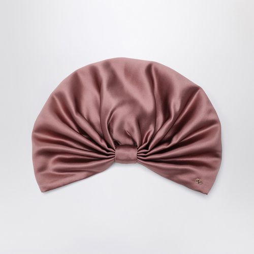 Antique pink silk foulard turban - Valentino Garavani - Modalova