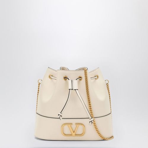 Vlogo ivory leather bucket bag - Valentino Garavani - Modalova