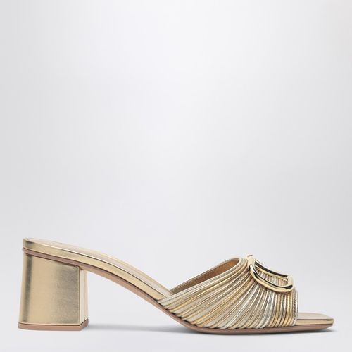 Sandalo Slide Vlogo Signature gold - Valentino Garavani - Modalova