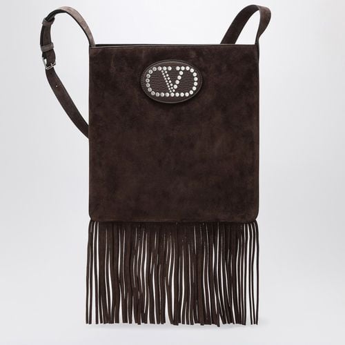 Borsa Nellcôte testa di moro in suede - Valentino Garavani - Modalova