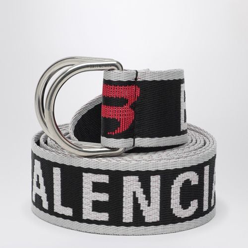 Grey/black/red D ring belt - Balenciaga - Modalova