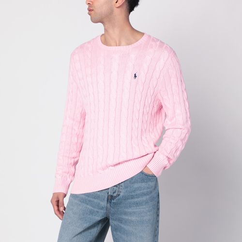 Pink cable-knit cotton sweater - Polo Ralph Lauren - Modalova