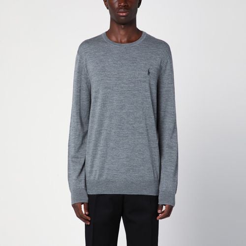 Heather grey wool crew-neck jumper - Polo Ralph Lauren - Modalova