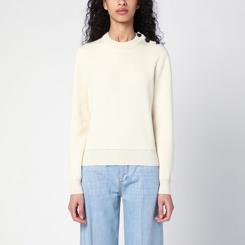 Ivory wool sweater with buttons - Bottega Veneta - Modalova