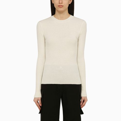 White rib knitted sweater in wool - Canada Goose - Modalova