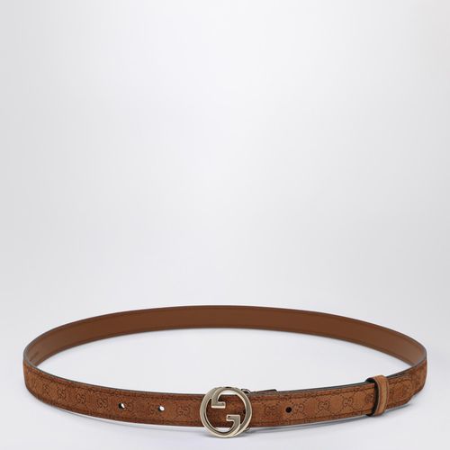 Gucci Blondie brown suede GG belt - GUCCI - Modalova