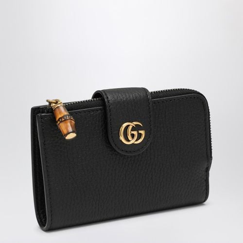 Bamboo black leather medium wallet - GUCCI - Modalova