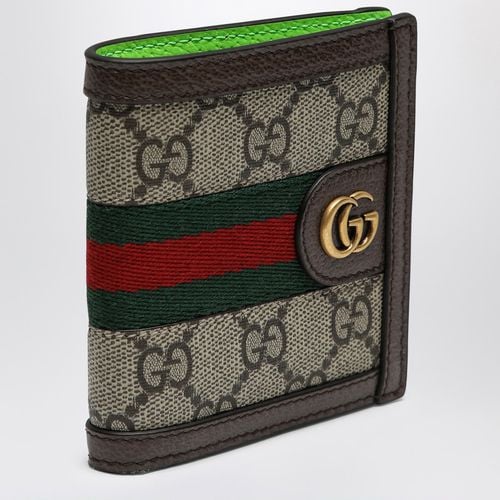 Ophidia GG wallet /ebony/shiny green - GUCCI - Modalova