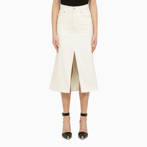 Ivory denim pencil skirt - Alexander McQueen - Modalova