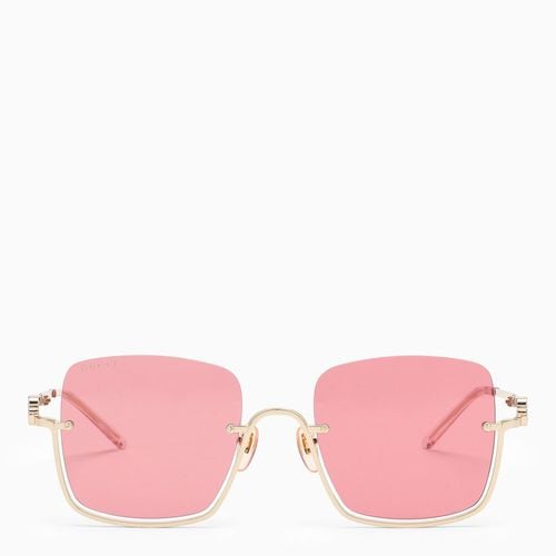 Eckige Sonnenbrille gold - GUCCI - Modalova