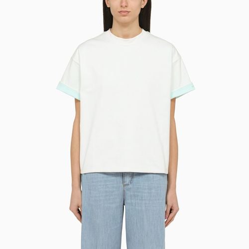 Cotton crew-neck T-shirt with embroidery - Bottega Veneta - Modalova