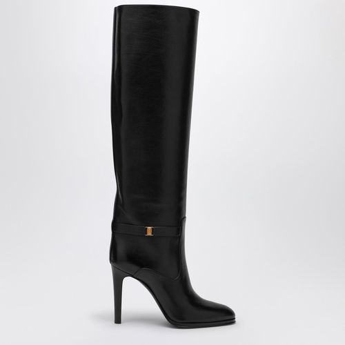 Black Diane boot in grained leather - Saint Laurent - Modalova