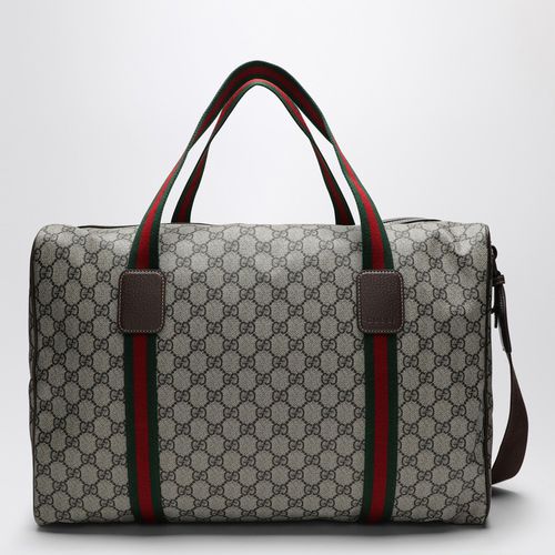 Mittelgroße Reisetasche mit Webdetail aus GG-Stoff /ebenholz - GUCCI - Modalova