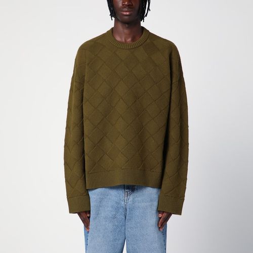 Olive pullover with Intreccio pattern - Bottega Veneta - Modalova