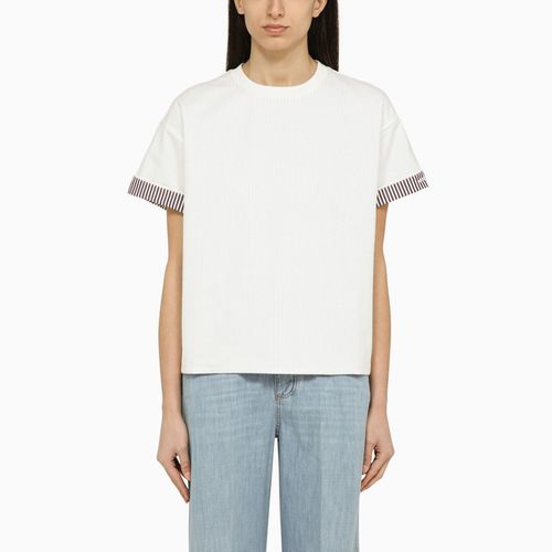 Cotton crew-neck T-shirt with embroidery - Bottega Veneta - Modalova