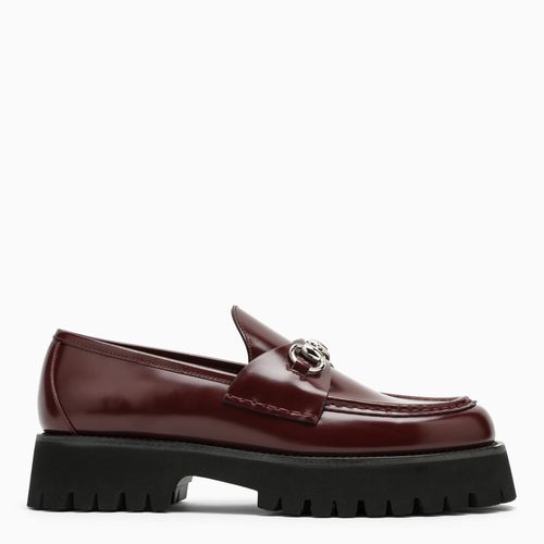 Mocassino bourdeaux con morsetto - GUCCI - Modalova