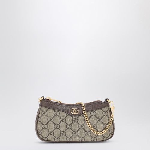 Mini bag Ophidia in tessuto GG Supreme beige ed ebano - GUCCI - Modalova