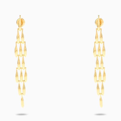 Silver gold sardine earrings - Bottega Veneta - Modalova