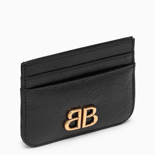 Monaco leather card holder with logo - Balenciaga - Modalova