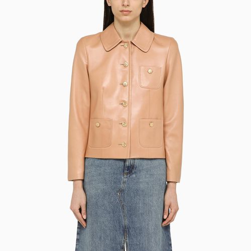 Light pink leather jacket - GUCCI - Modalova