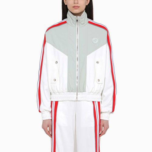 White//red sweatshirt in technical jersey - GUCCI - Modalova