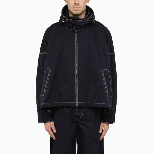 Lightweight navy jacket with contrast stitching - Bottega Veneta - Modalova