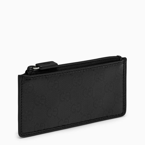 Black GG crystal fabric card holder - GUCCI - Modalova