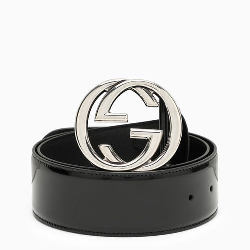 GG black leather belt - GUCCI - Modalova