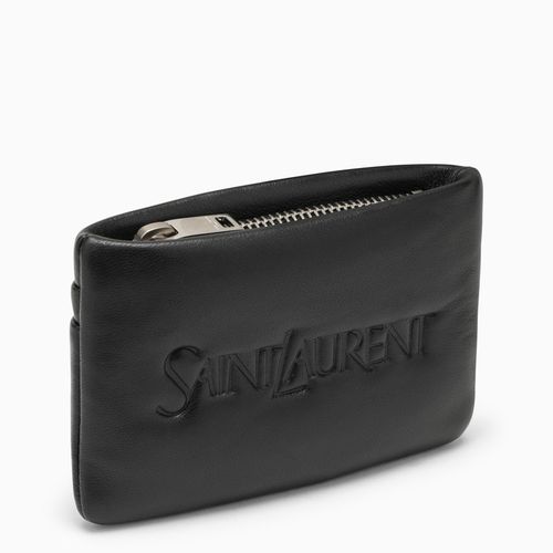 Padded leather coin purse with logo - Saint Laurent - Modalova