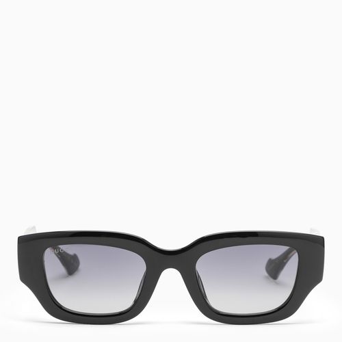 Rectangular black sunglasses - GUCCI - Modalova