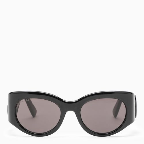 Oval black sunglasses - GUCCI - Modalova