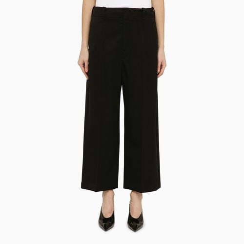 Black wool wide trousers - Bottega Veneta - Modalova