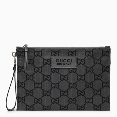 Dunkelgraue und schwarze Tasche mit GG-Motiv - GUCCI - Modalova