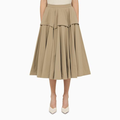 Beige cotton blend A-line skirt - Bottega Veneta - Modalova