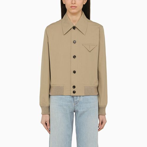 Beige cotton-blend jacket - Bottega Veneta - Modalova