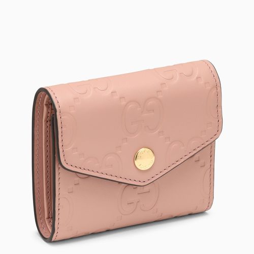 Portafoglio Tri-fold rosa in pelle - GUCCI - Modalova