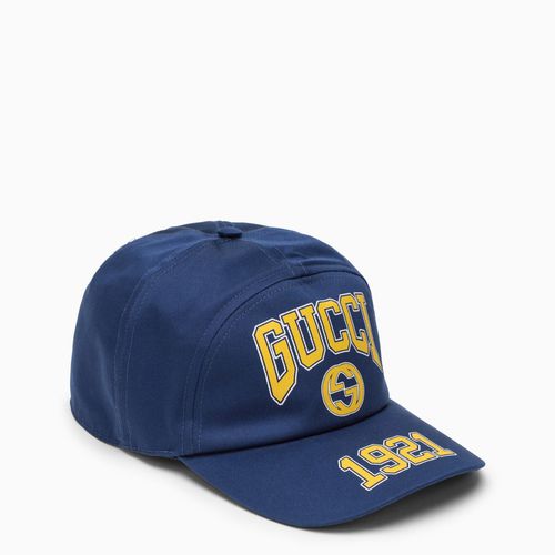 Blue baseball cap with logo - GUCCI - Modalova