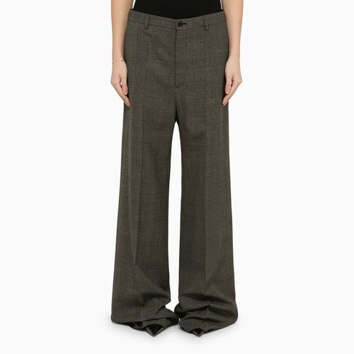 Black/grey wool wide trousers - Balenciaga - Modalova