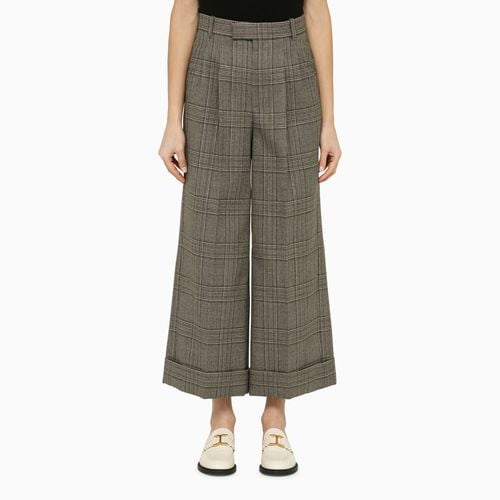 Prince of Wales wool cropped trousers - GUCCI - Modalova