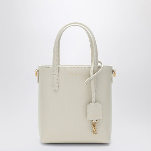 Borsa shopping mini in Box color crema in pelle - Saint Laurent - Modalova