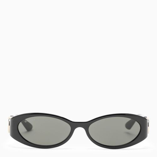 Ovale Sonnenbrille schwarz - GUCCI - Modalova