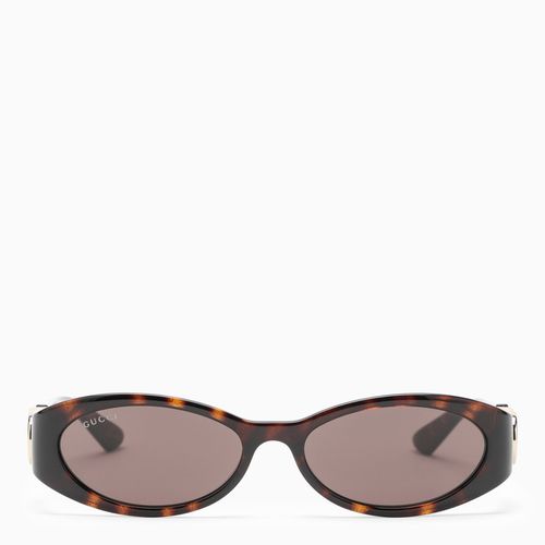 Ovale Sonnenbrille in Schildpattoptik - GUCCI - Modalova