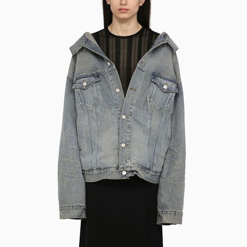 Off Shoulder Light Denim Jacket - Balenciaga - Modalova