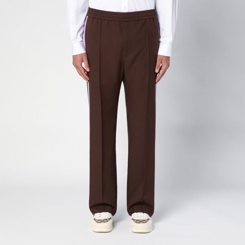 Brown fluid drill trousers - GUCCI - Modalova